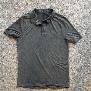 Lululemon Men's Gray Polo Shirt